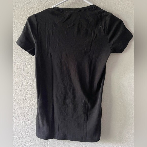 Eddie Bauer’s Favorite T-Shirt Petite Small Black Tee Shirt Rounded Neck - Picture 4 of 4